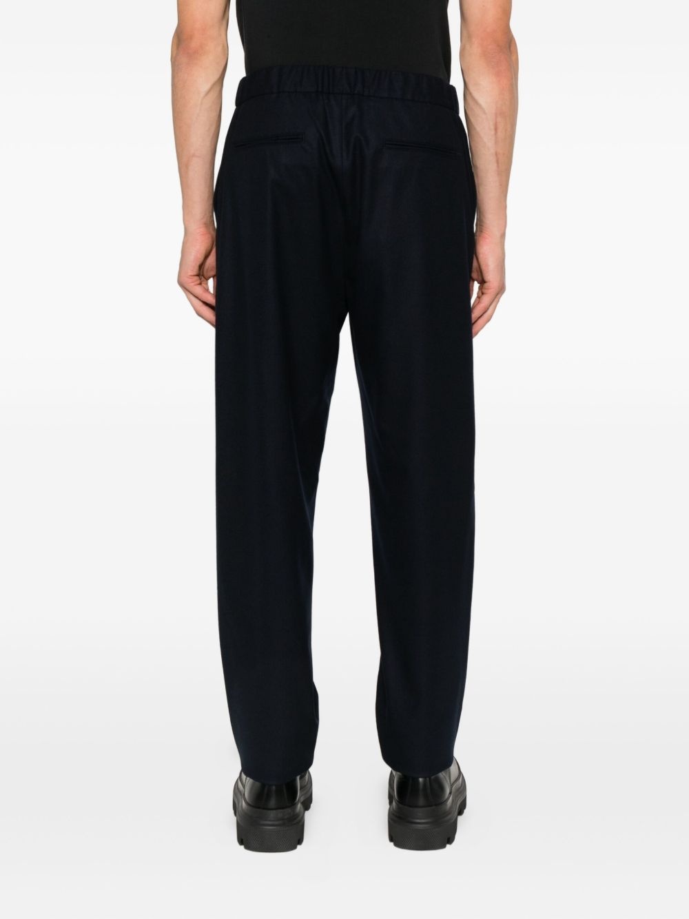 pleated drawstring trousers - 4