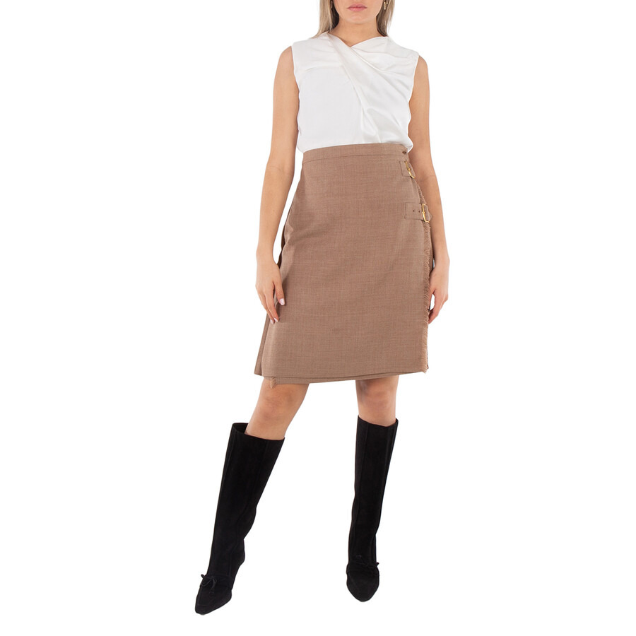 Burberry Panel Pleated Wool Kilt - 3