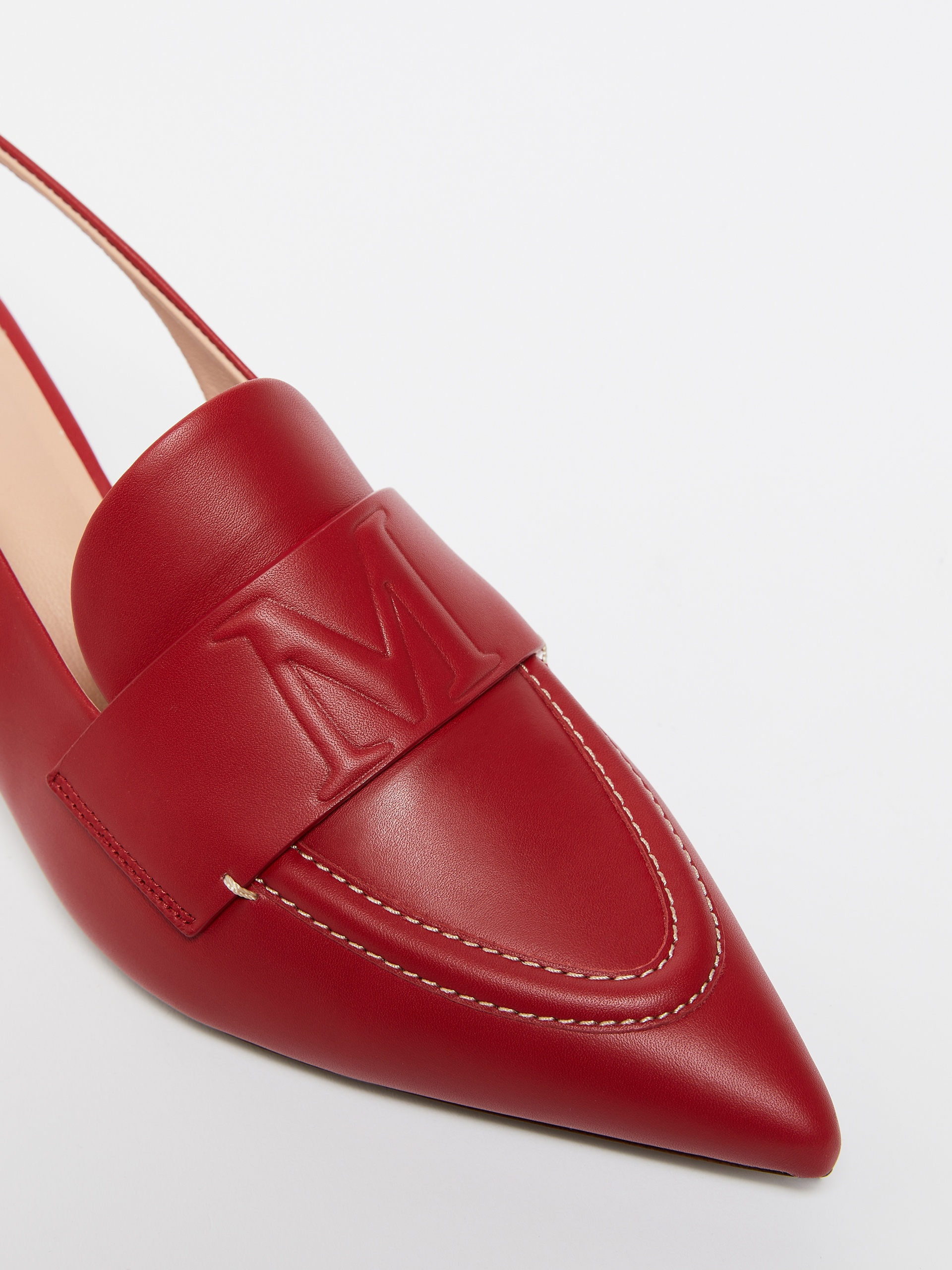 CATY Leather slingbacks - 4