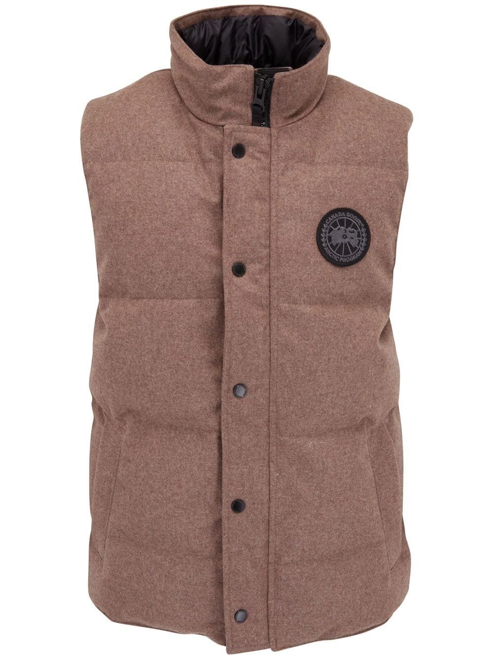 logo-patch feather-down gilet - 1