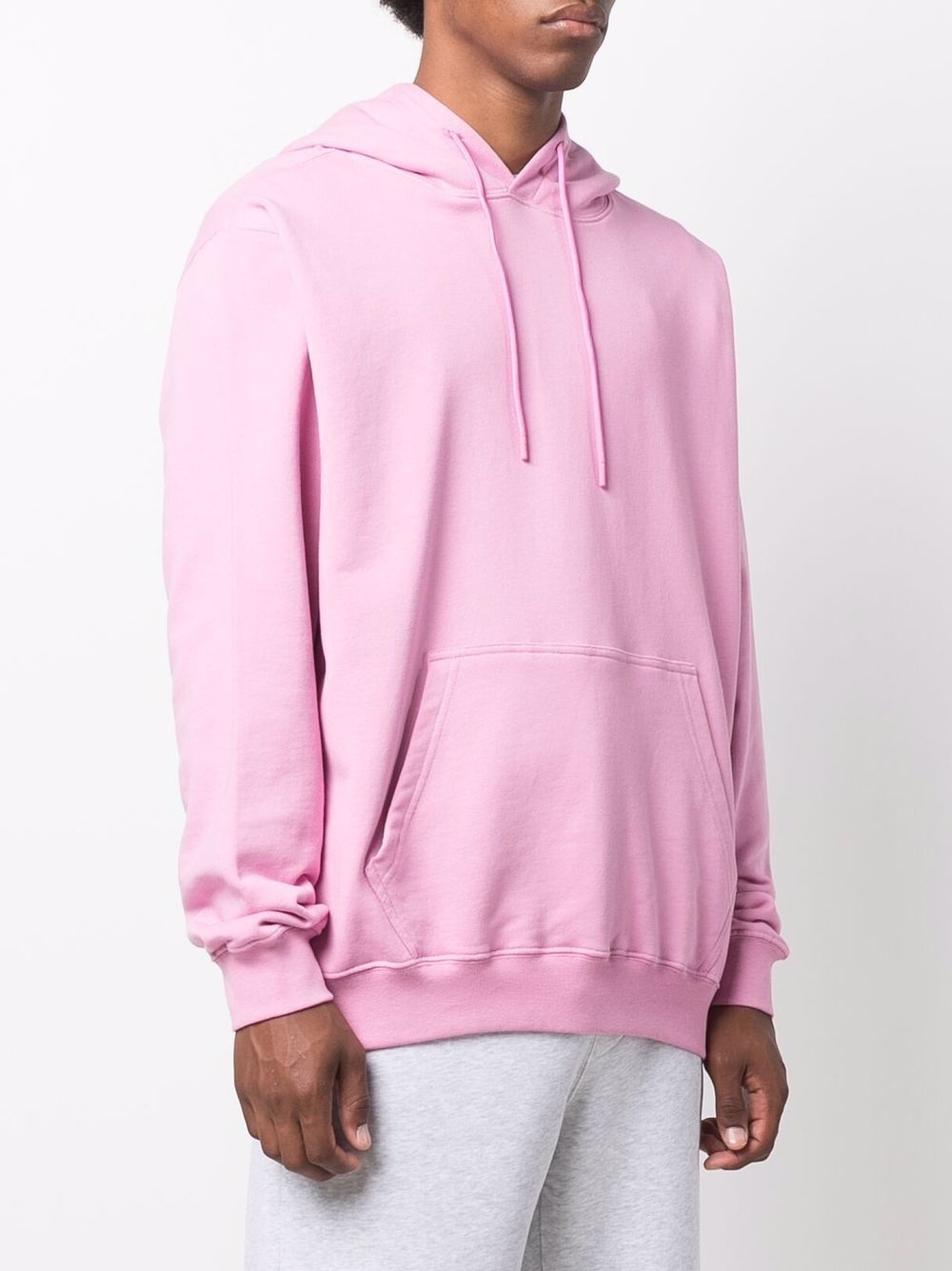 contrasting logo-print hoodie - 4