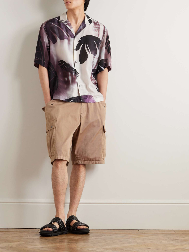 Dries Van Noten Camp-Collar Printed Silk-Satin Shirt outlook