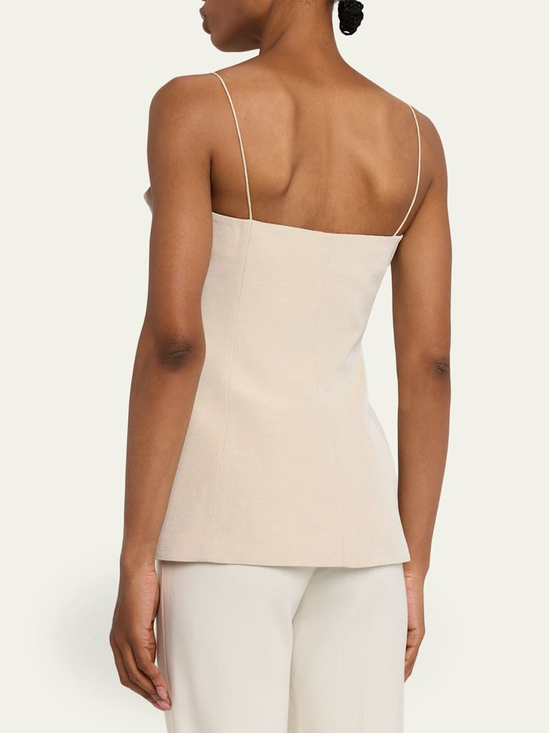 Eilwen Tailored Linen-Blend Sleeveless Top 3