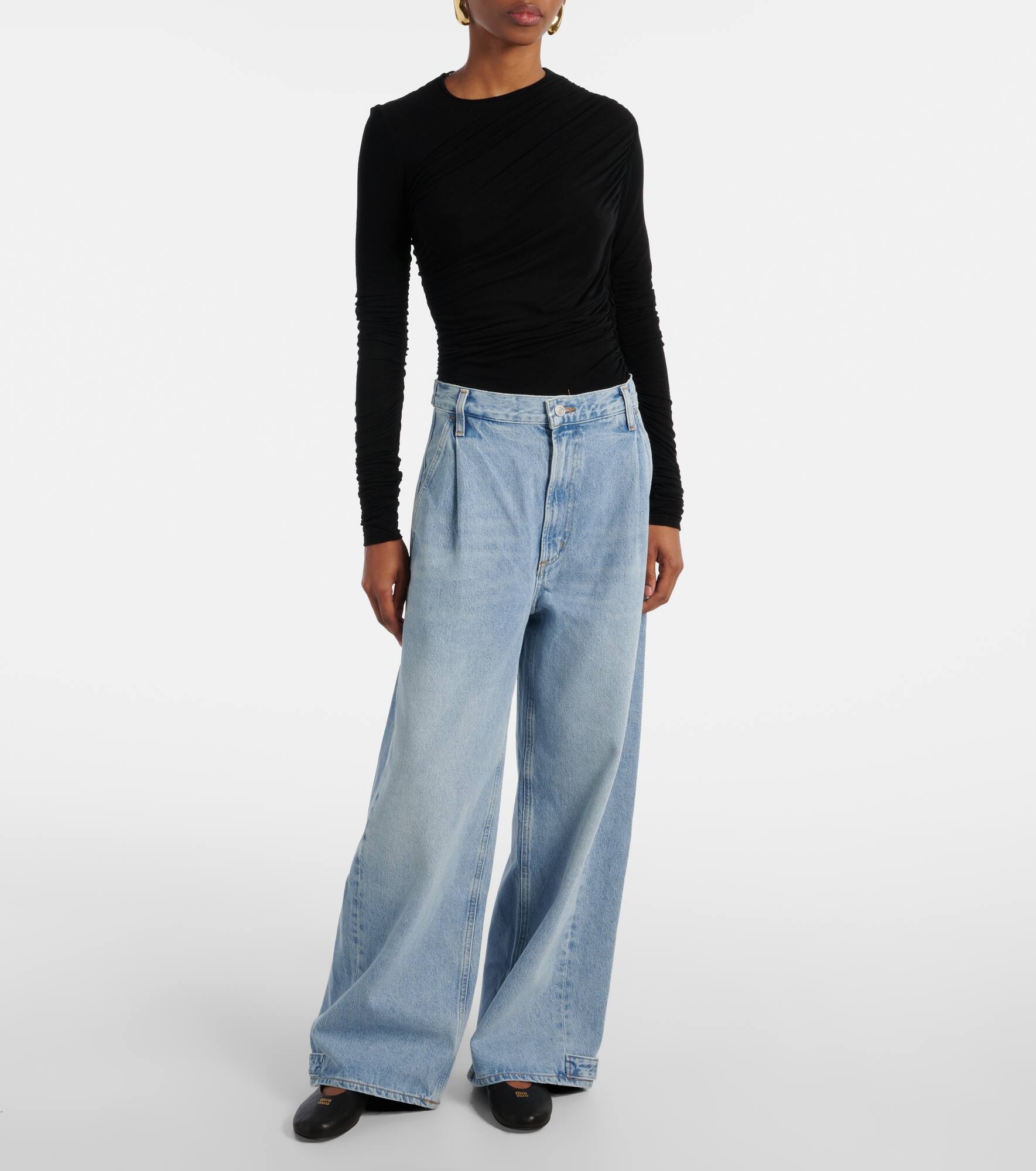 Darsha mid-rise barrel-leg jeans - 7