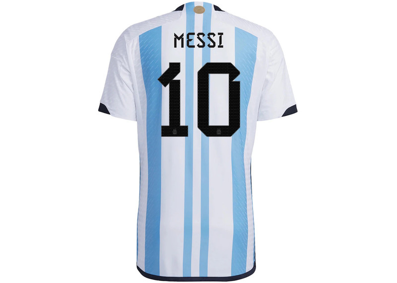 adidas adidas Argentina 2022-23 Authentic Messi Home Jersey White/Light Blue outlook