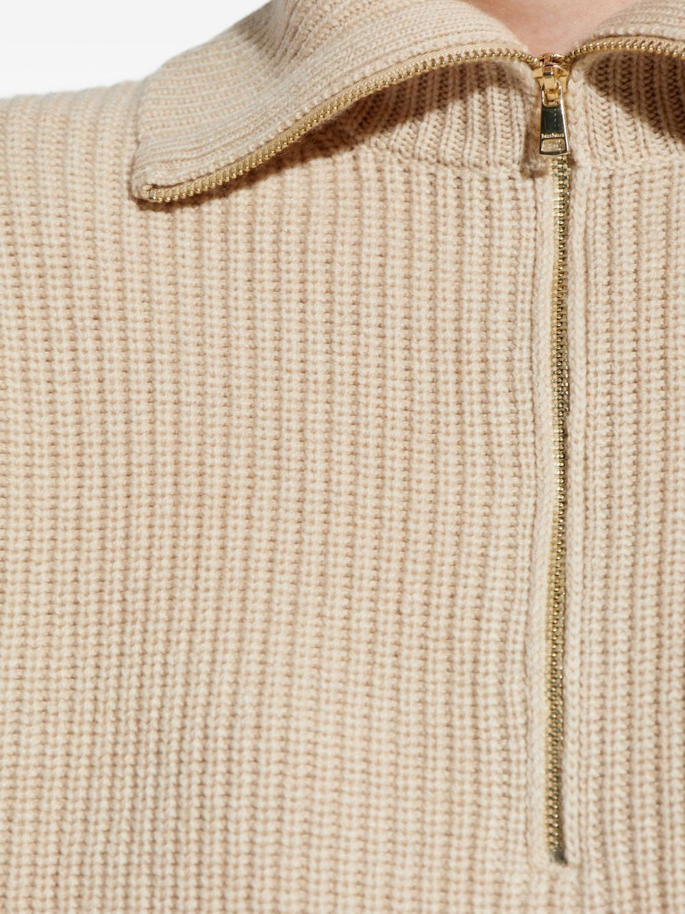 ribbed zip-neck sweater - 5