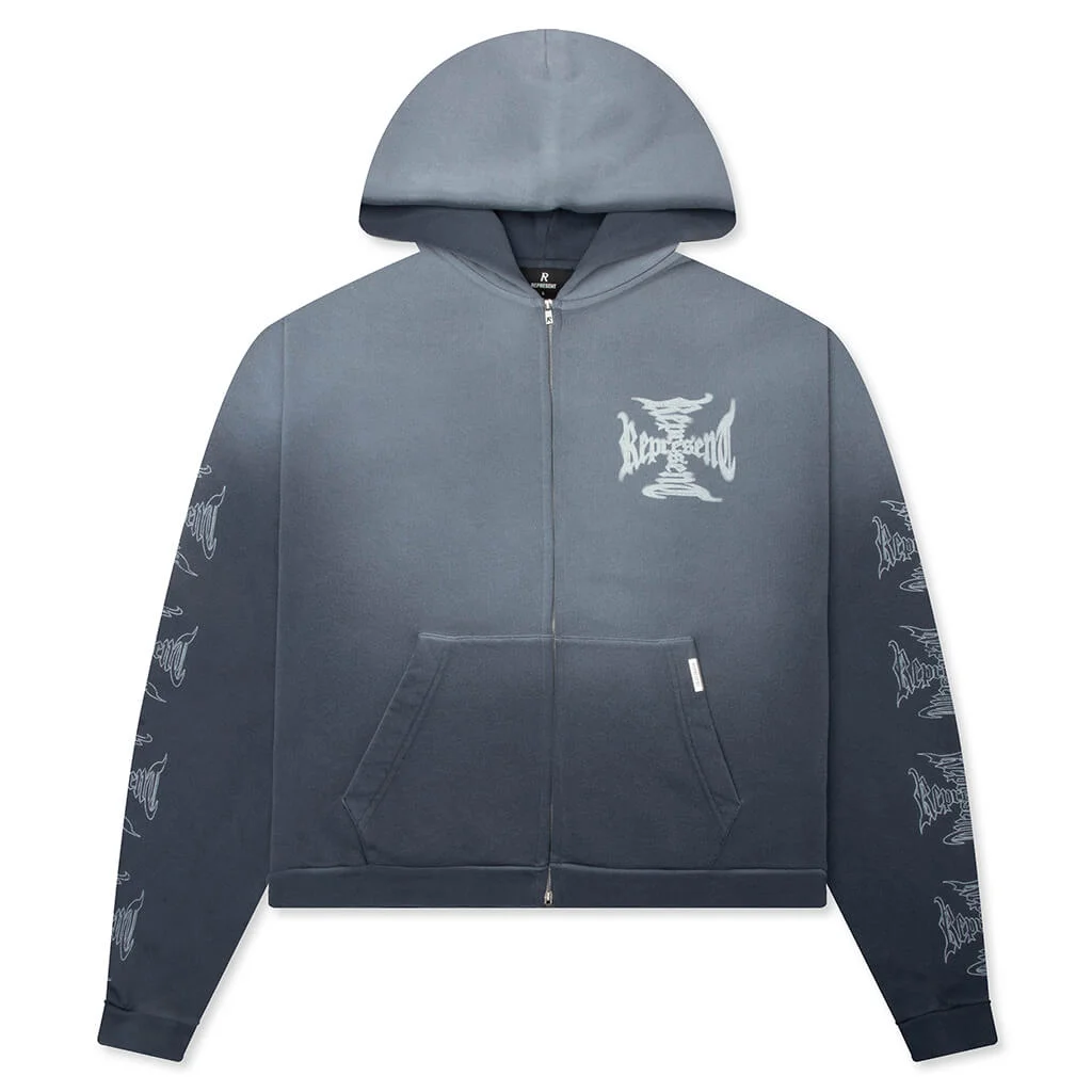 MH SHRUNKEN ZIP HOODIE - VINTAGE NAVY - 1