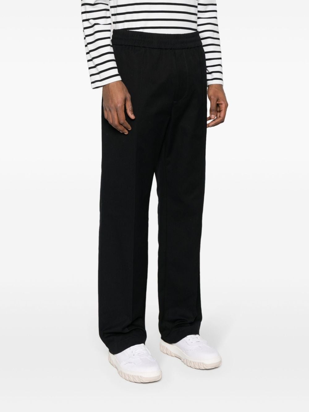 raised-seam straight-leg trousers - 3