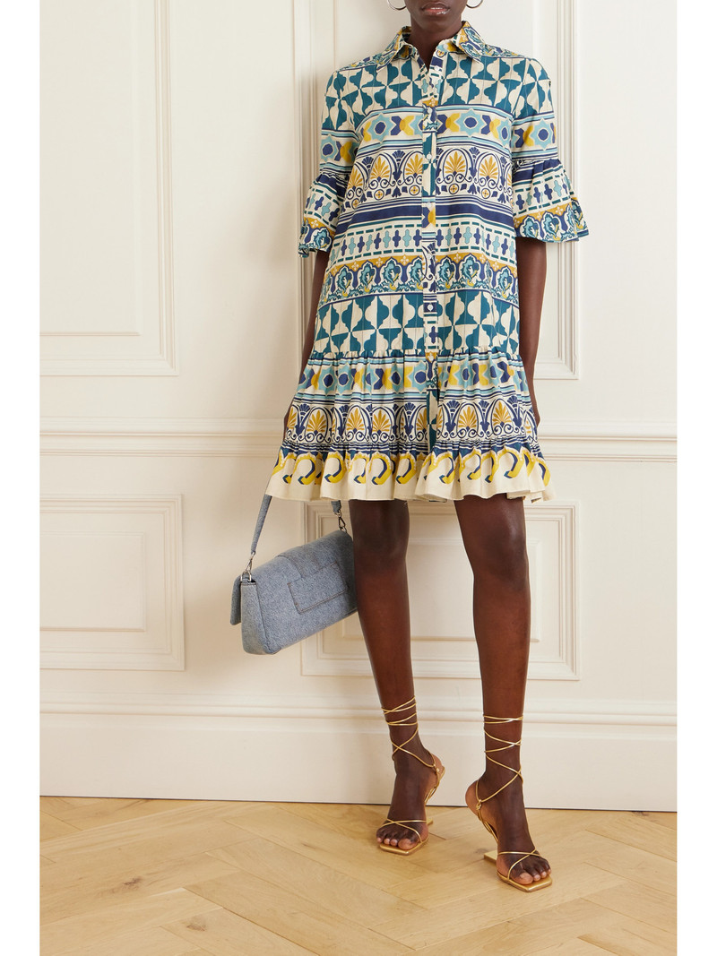 La DoubleJ Choux Printed Cotton-poplin Mini Dress outlook