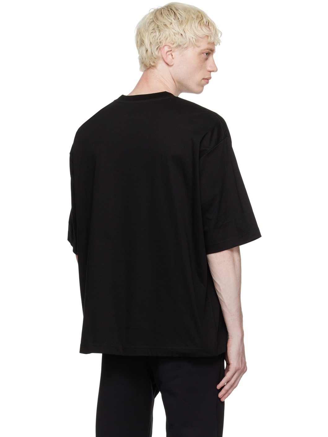 Black Embroidered T-Shirt - 3