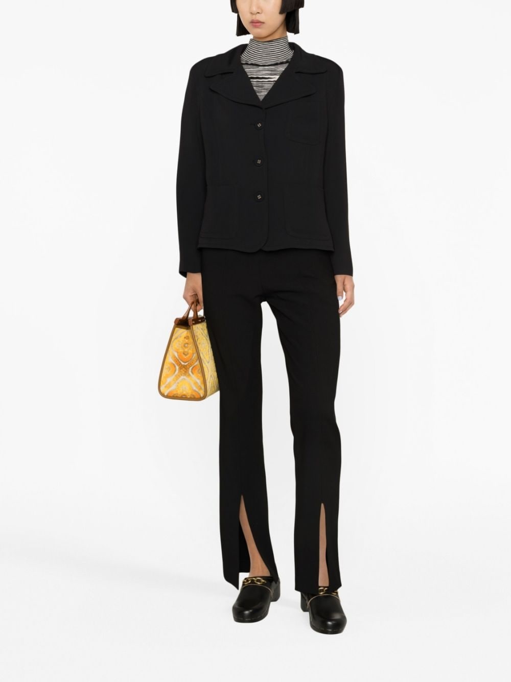 single-breasted patch-pocket blazer - 2