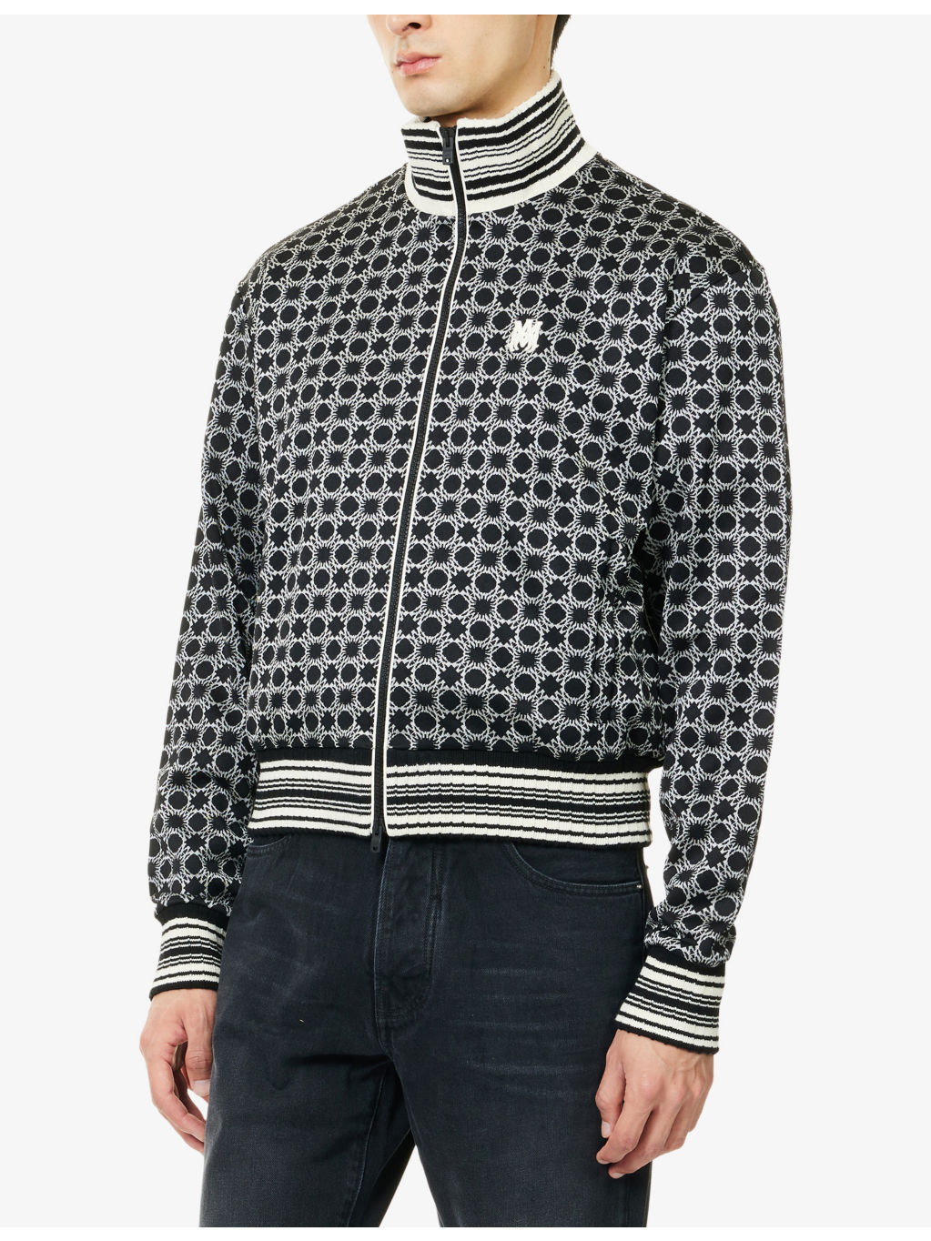 Quad Embroidered-Logo Woven Track Jacket - 3