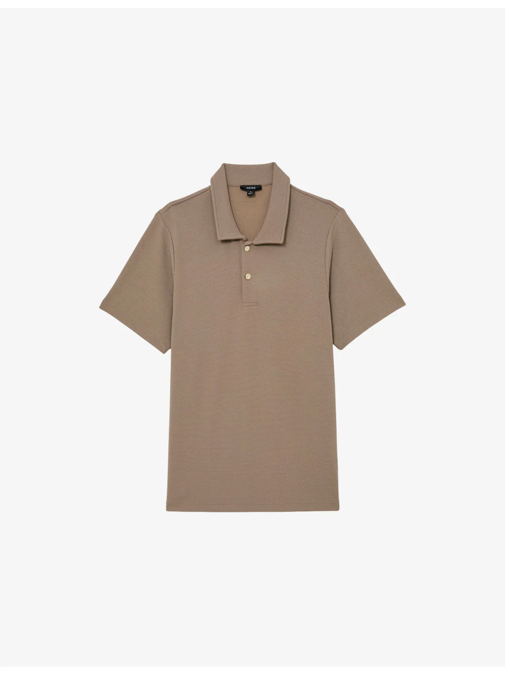Kennedy Buttoned Textured Polo Top - 1