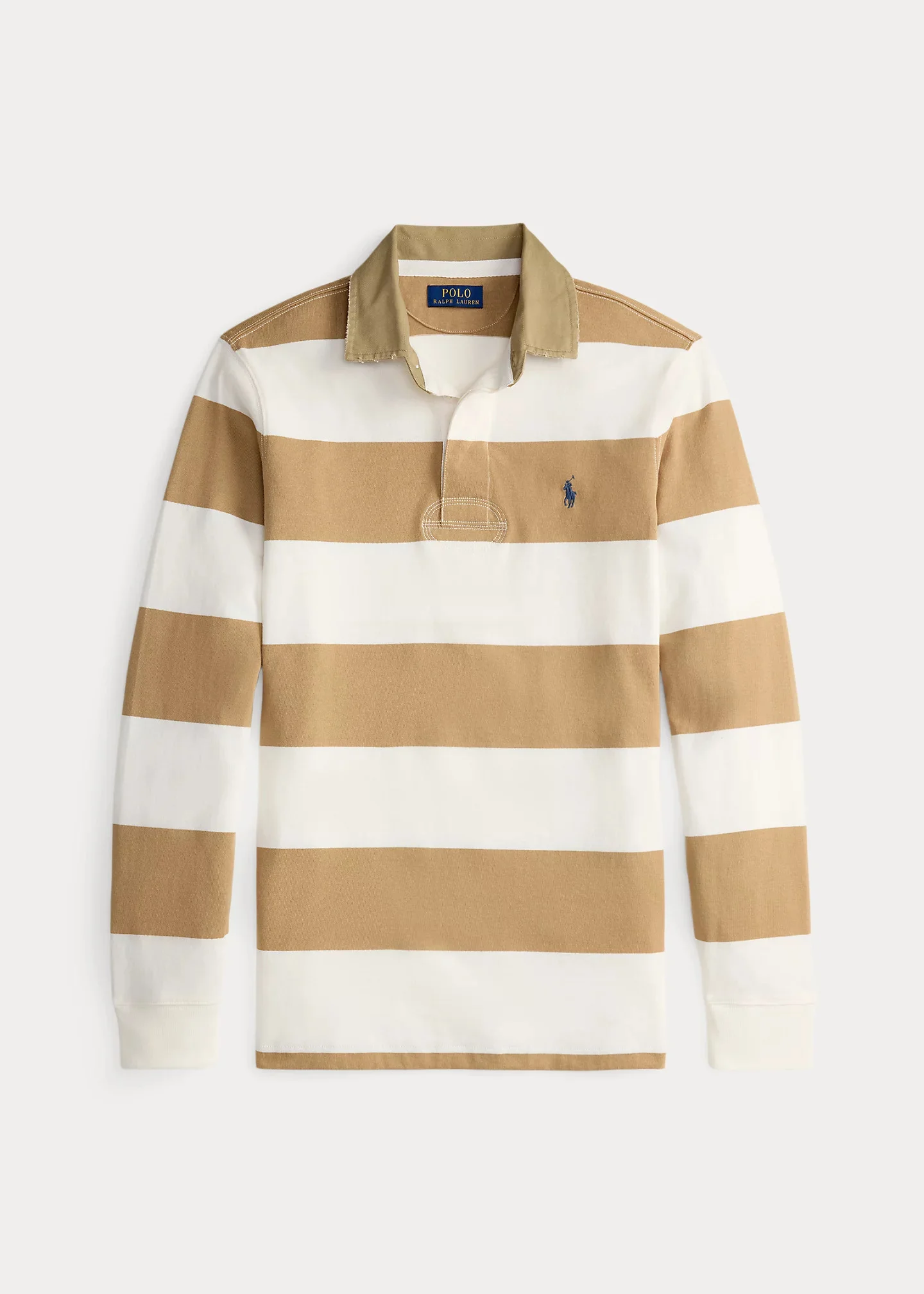 Classic Fit Khaki-Collar Rugby Shirt - 1