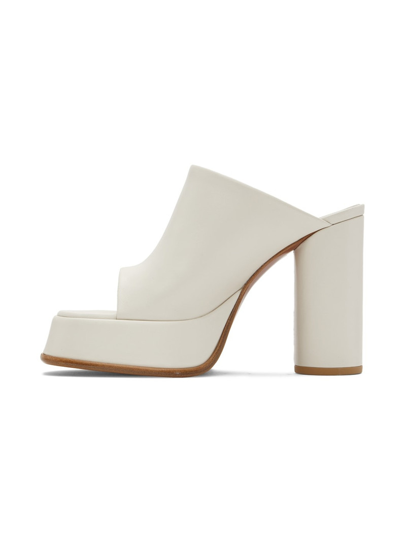 White Platform Mules 3