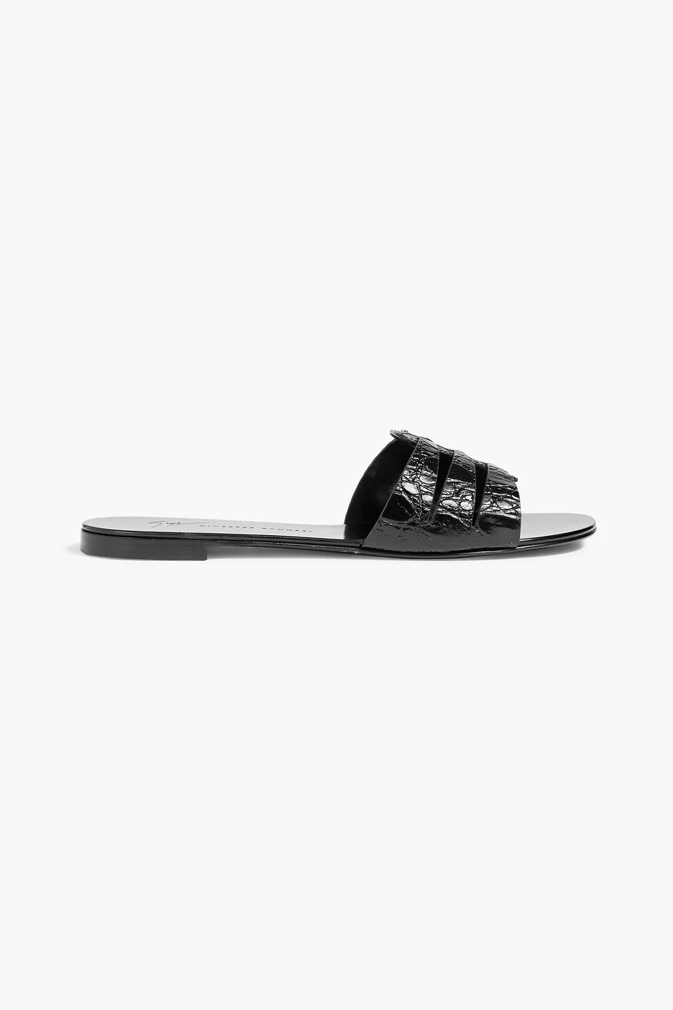 Morpheus croc-effect leather slides - 1