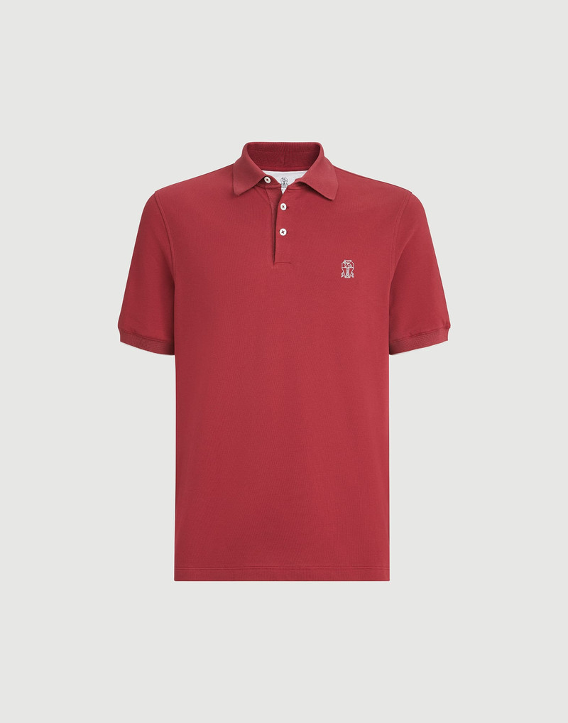 Cotton piqué polo shirt with logo 1