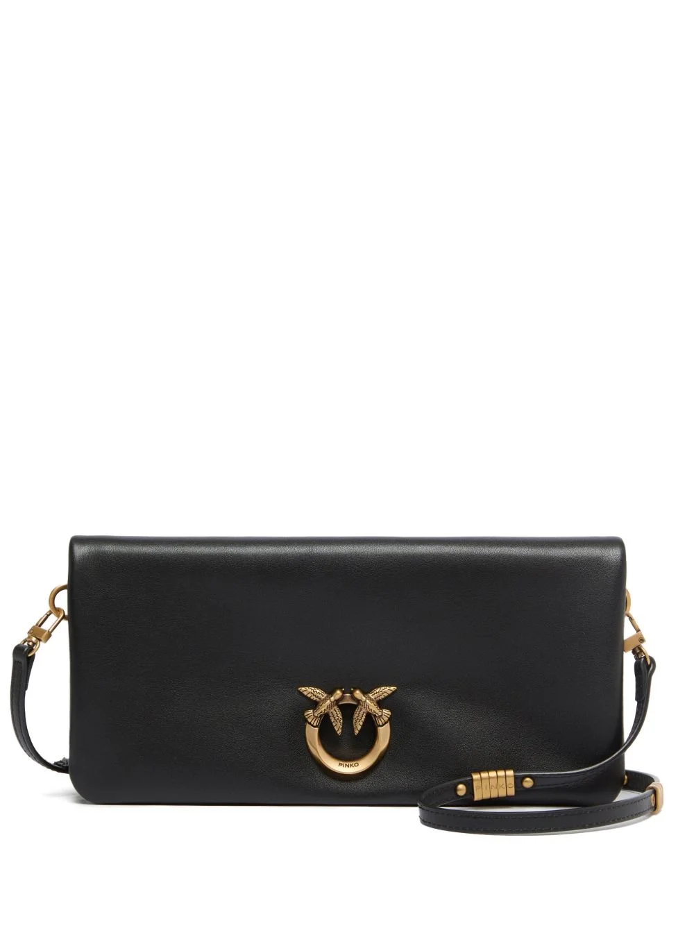 bird hardware leather shoulder bag - 1