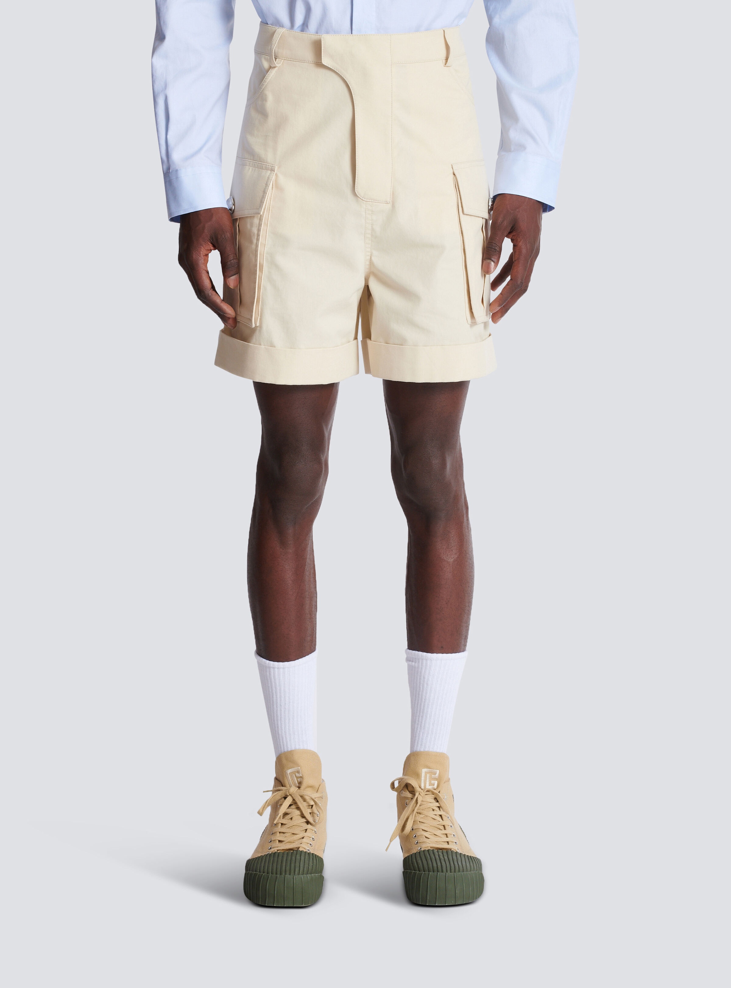 Cotton cargo Bermuda shorts - 5