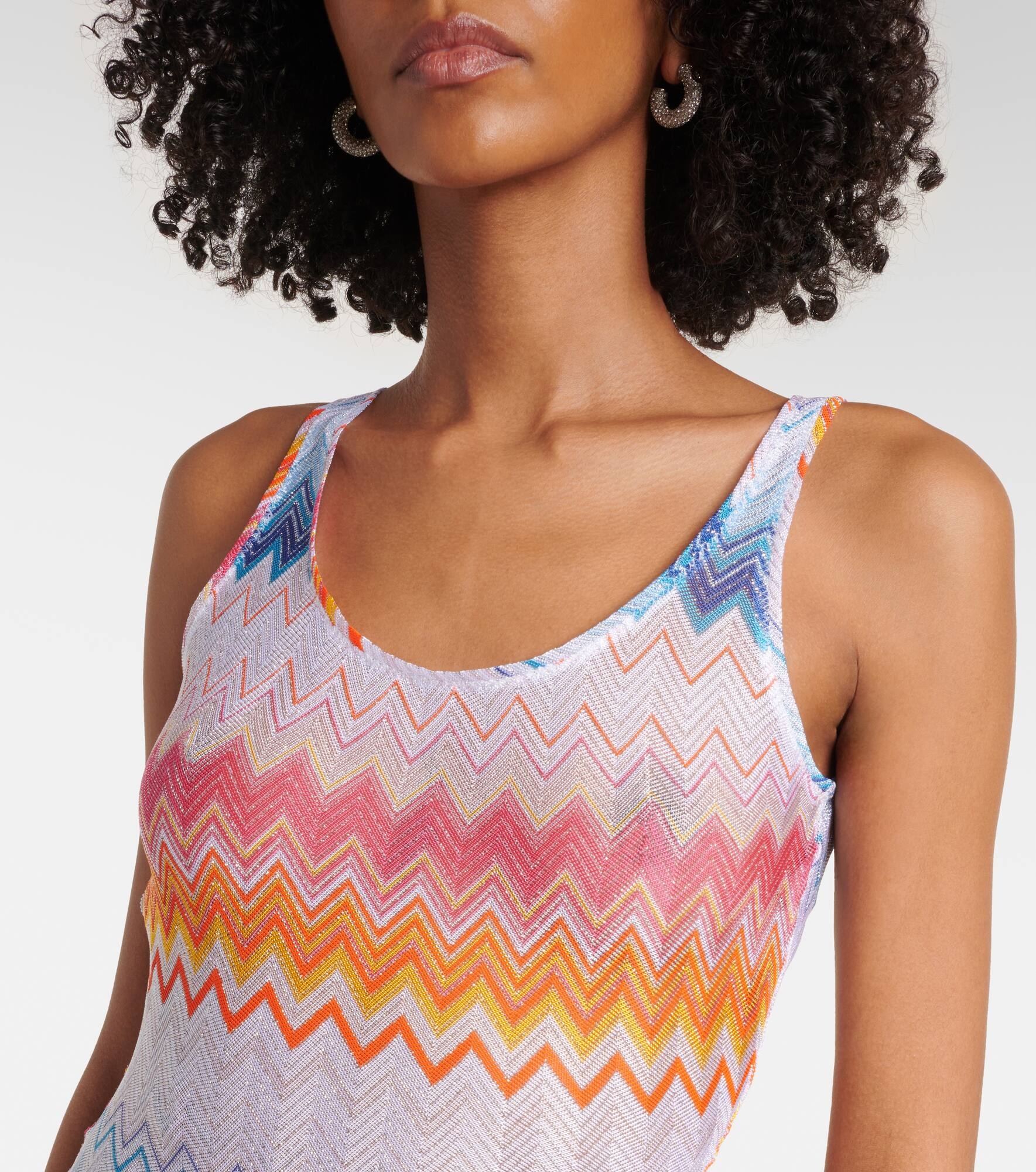 Zigzag lamé beach dress - 4