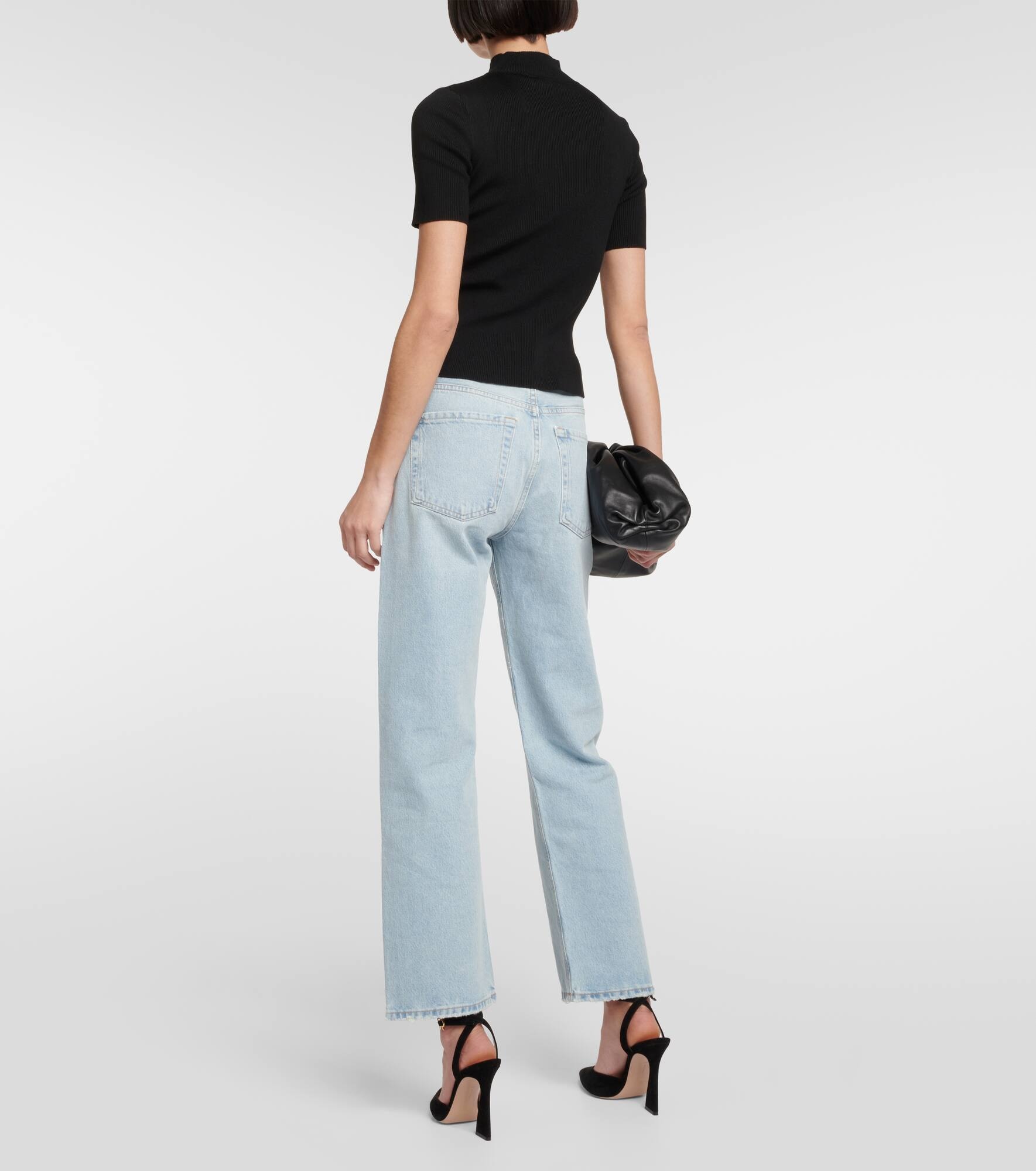 Ribbed-knit silk-blend top - 3