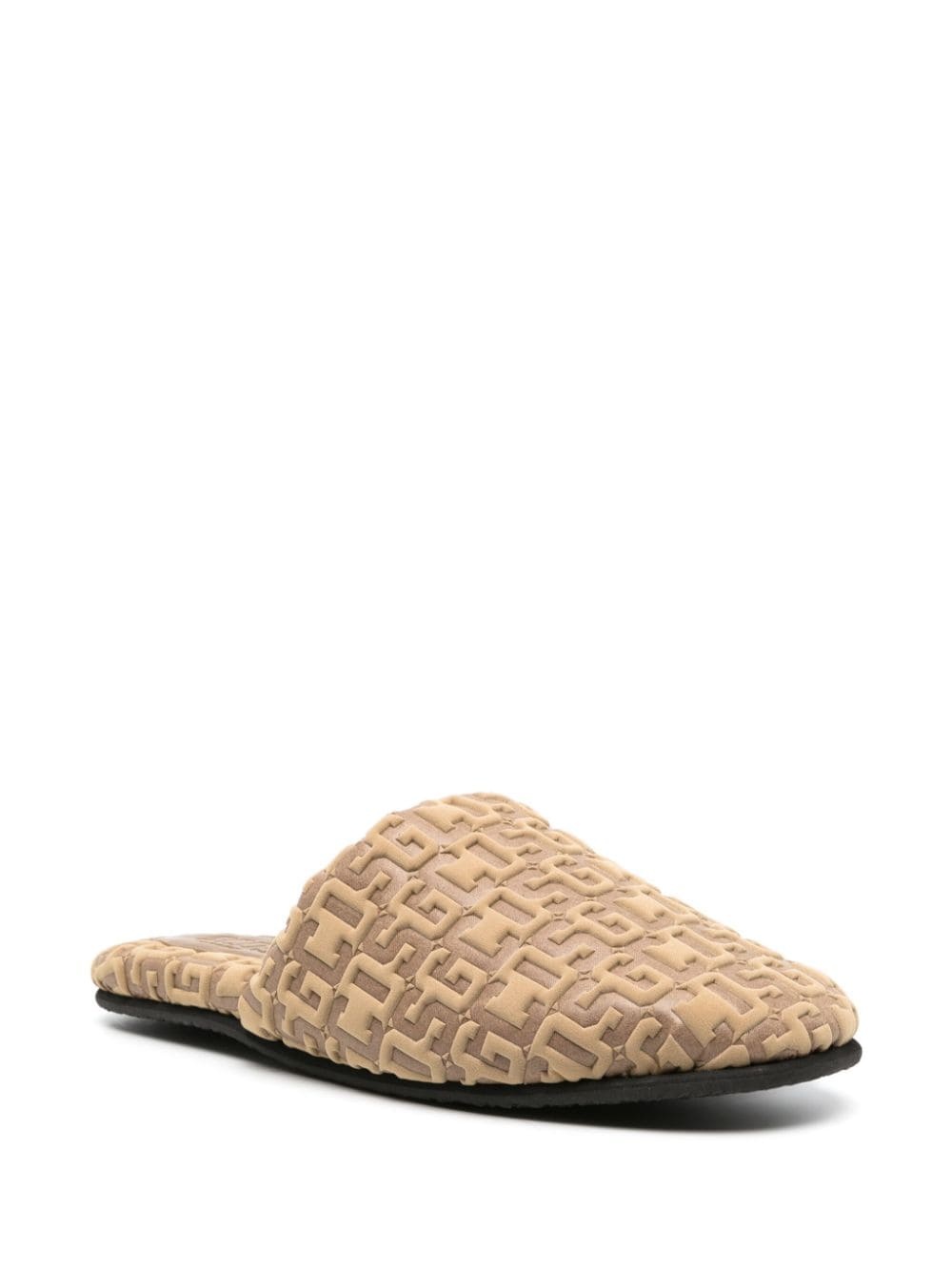 logo-embossed monogram slippers - 2