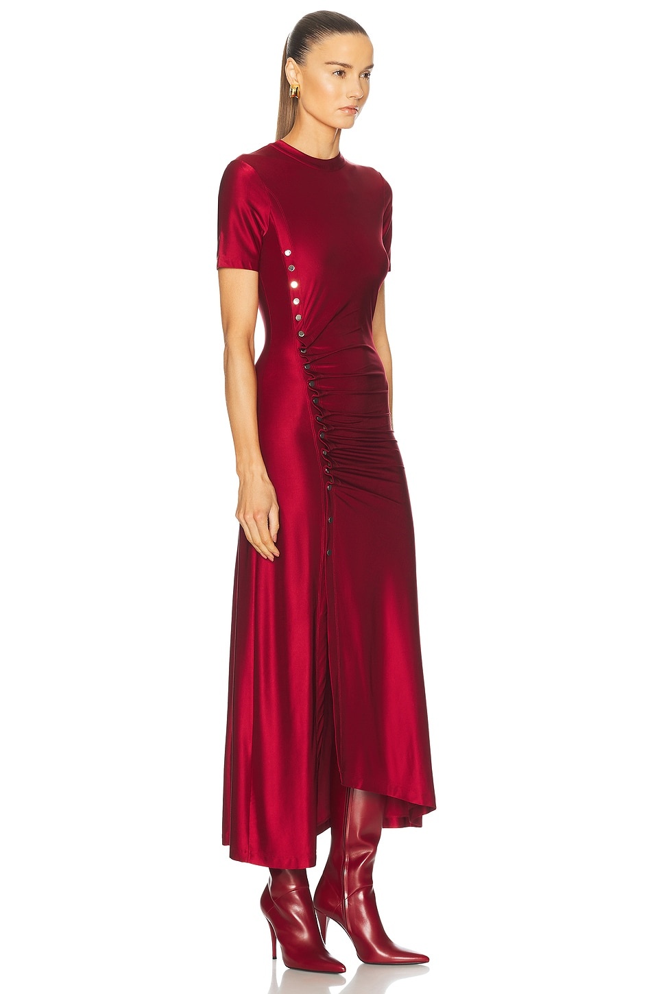 Short Sleeve Midi Dress - 2