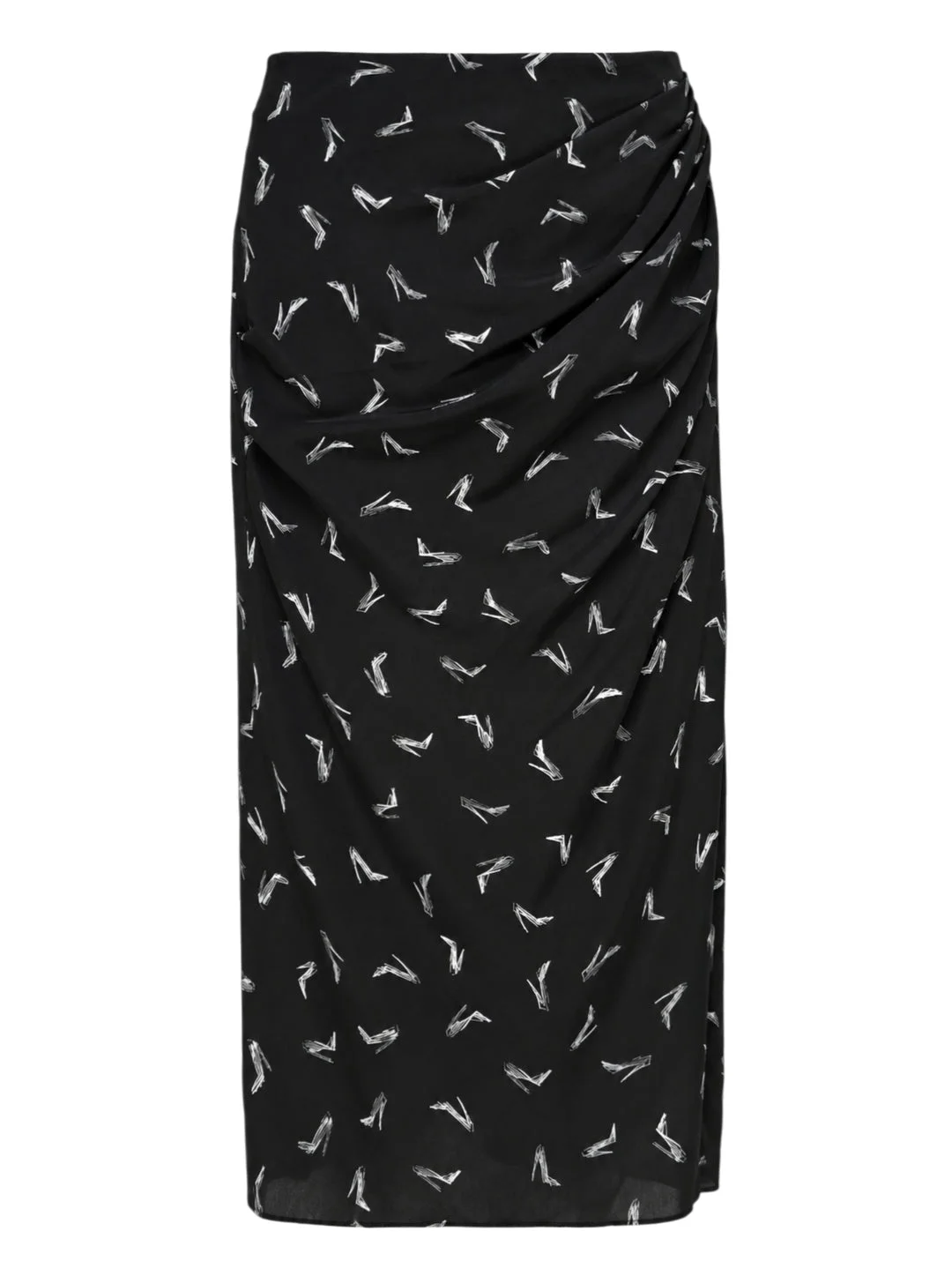 Good Girl Shoe Print Midi Skirt - 1