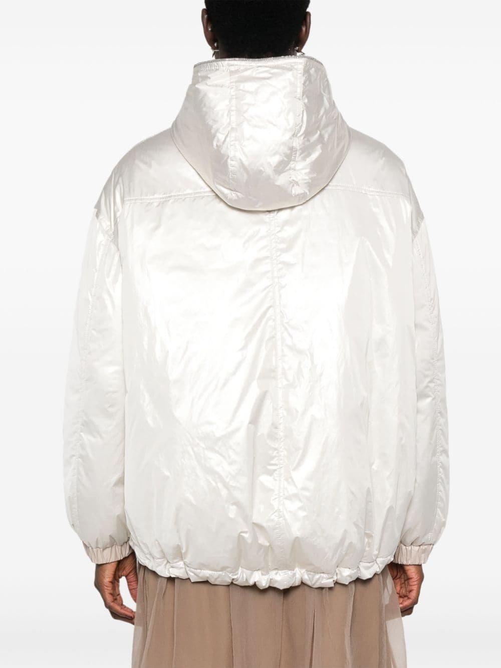 reversible metallic padded jacket - 4