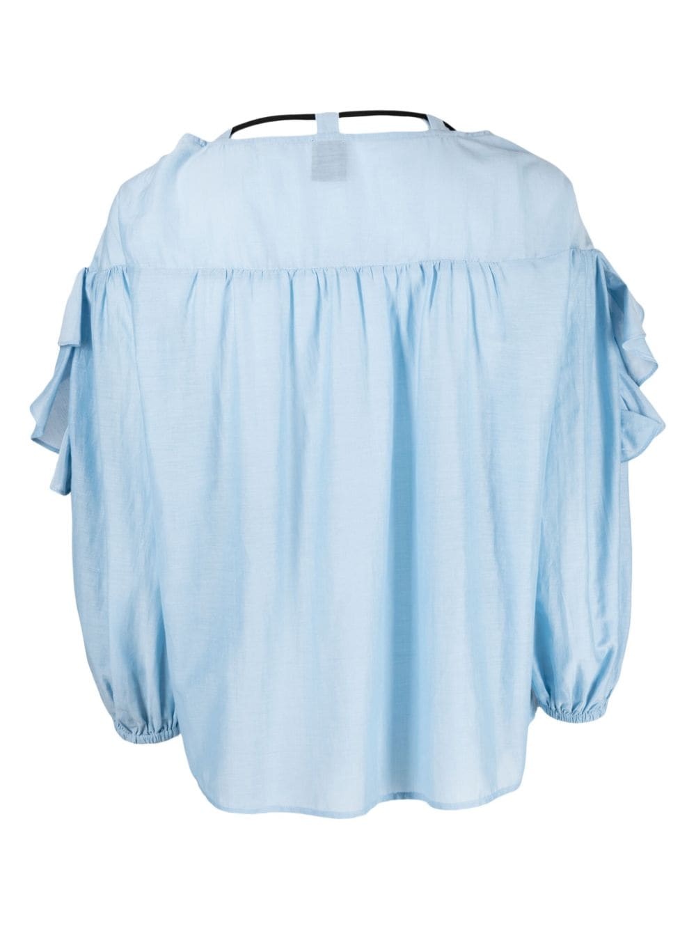 tied-neck ruffled blouse - 2