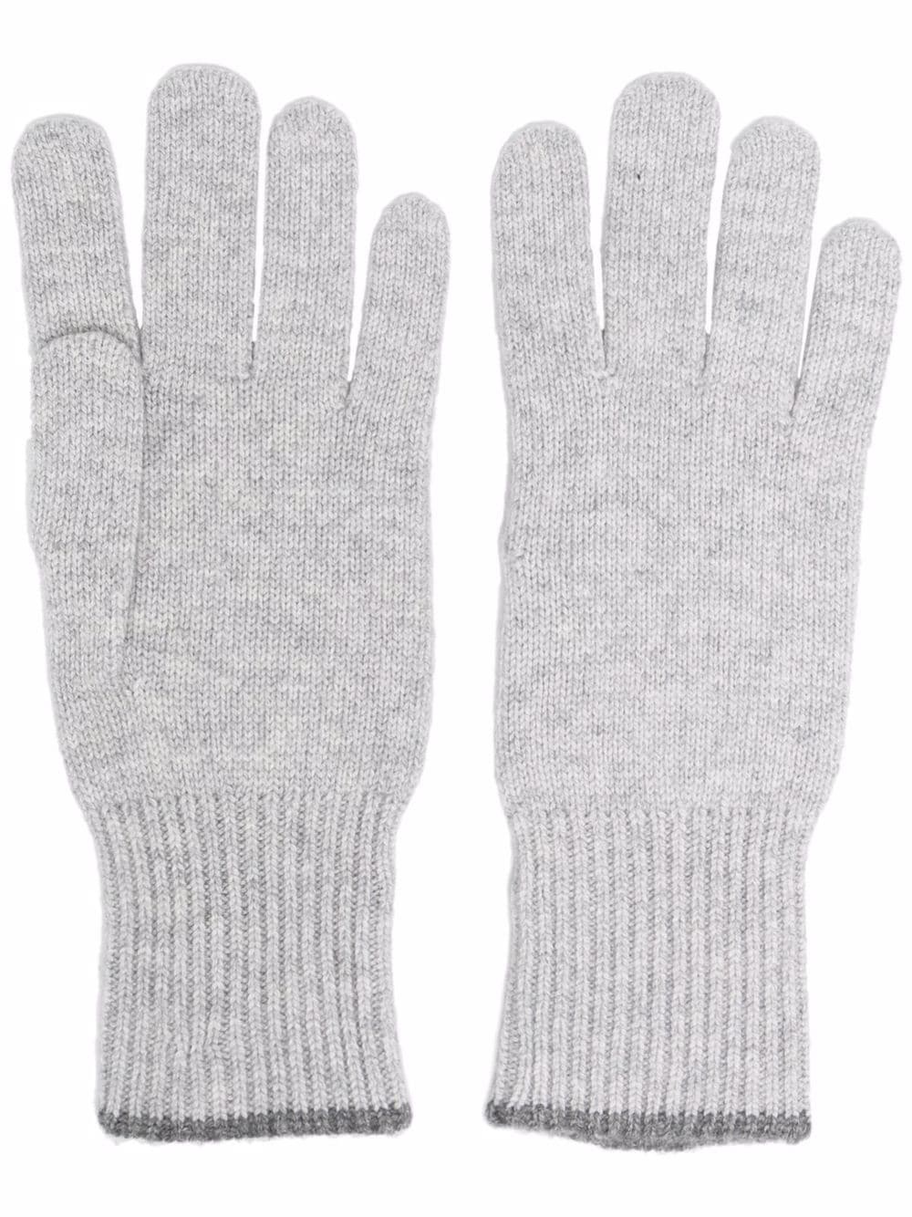 knitted cashmere gloves - 1