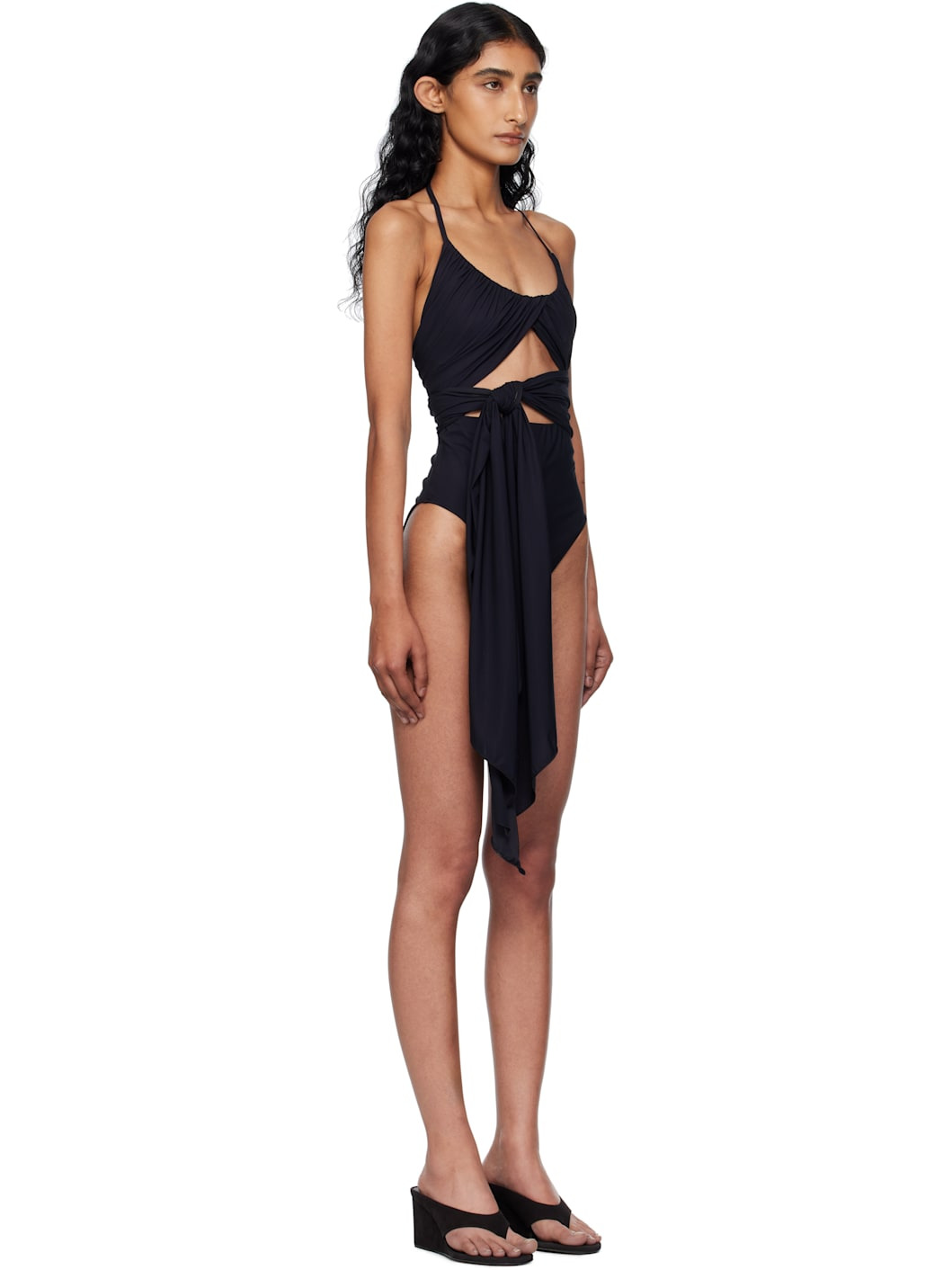 Black Cross Two-Piece Swimsuit - 2