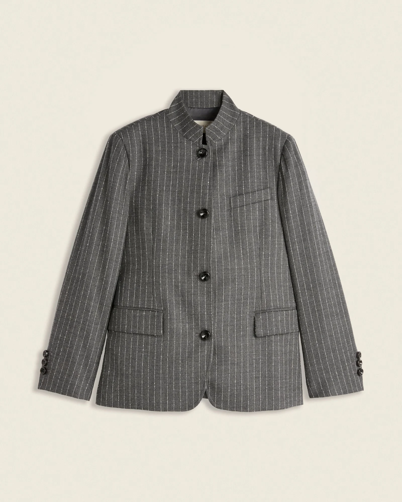 Regular fit pinstriped wool-flannel jacket - 1