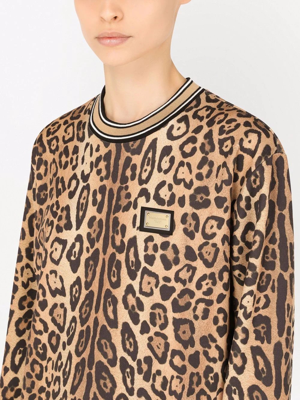 leopard-print sweatshirt - 5