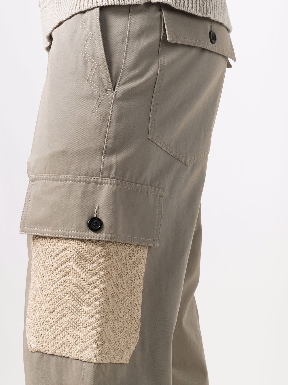 straight-leg cargo pocket trousers - 5