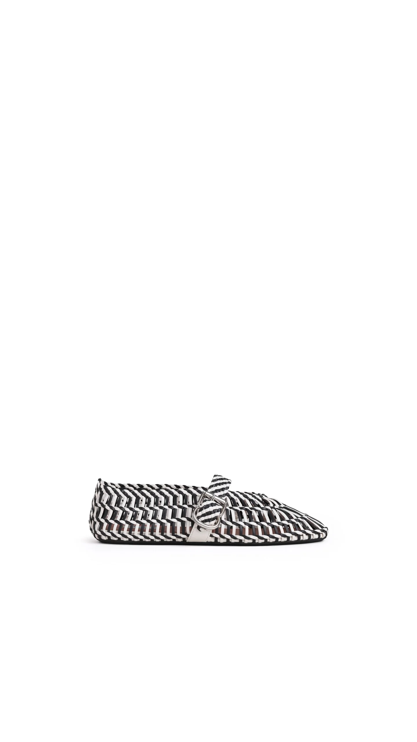 BALLET FLATS IN WEAVED LAMBSKIN - 1