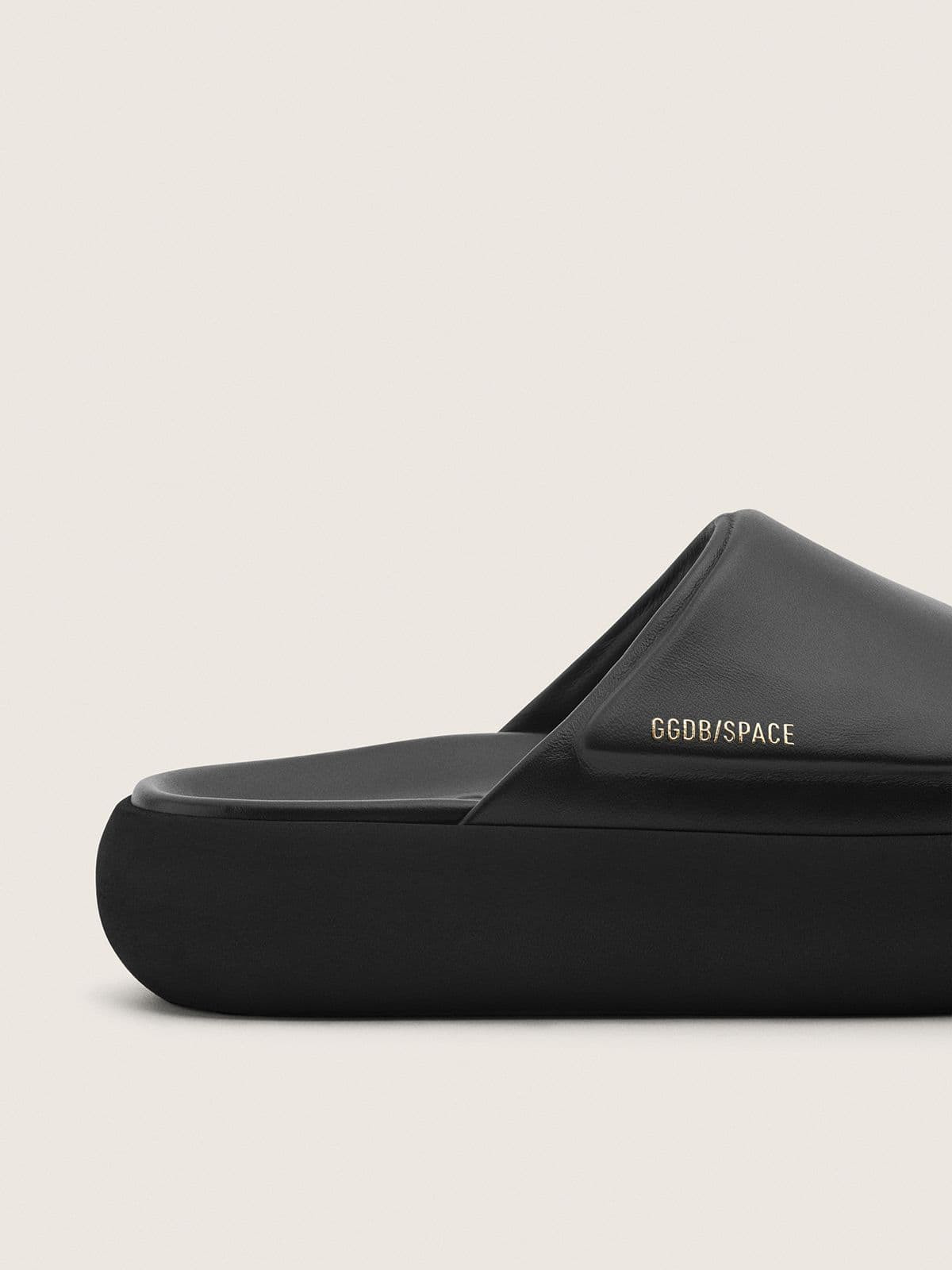 Men's Space-Star Slide slip-ons in black leather - 4