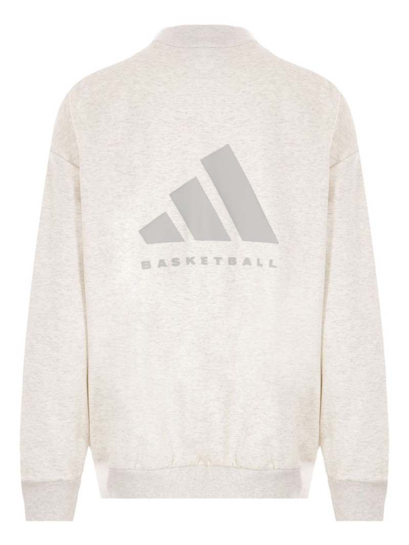 adidas basketball-logo printed sweatshirt outlook