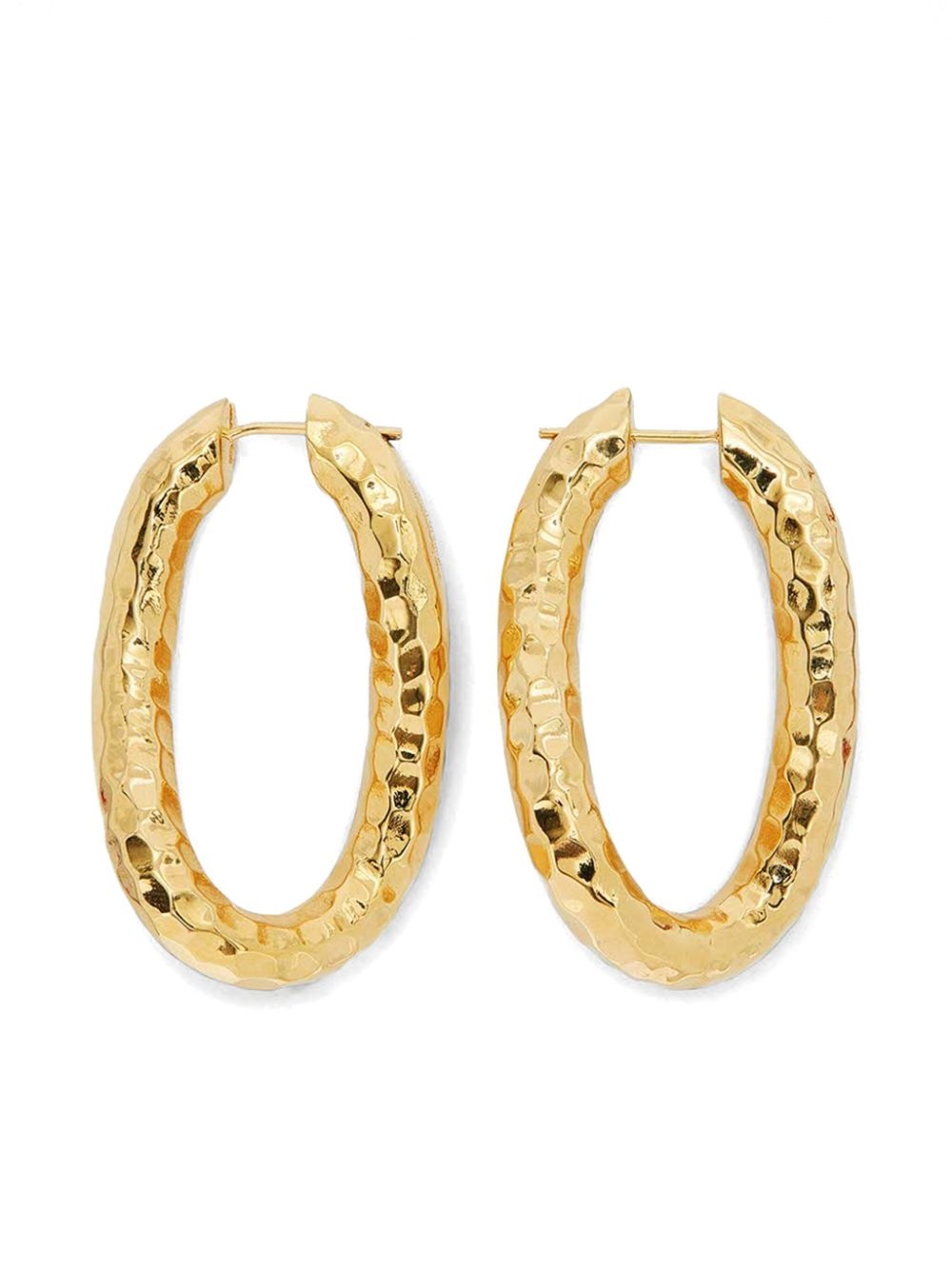 hammered hoop earrings - 1