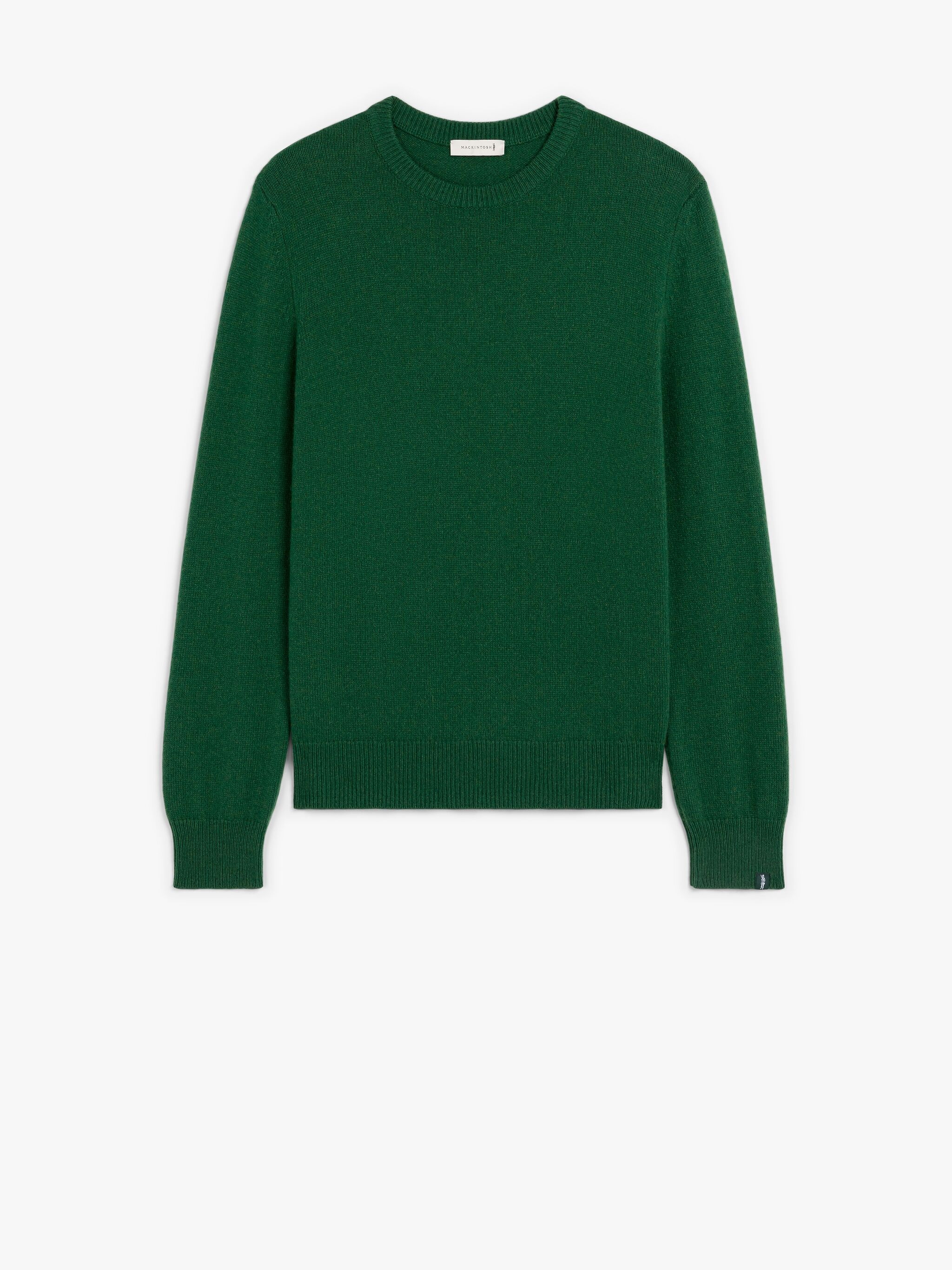 HOLKHAM GREEN CASHMERE CREWNECK SWEATER - 1