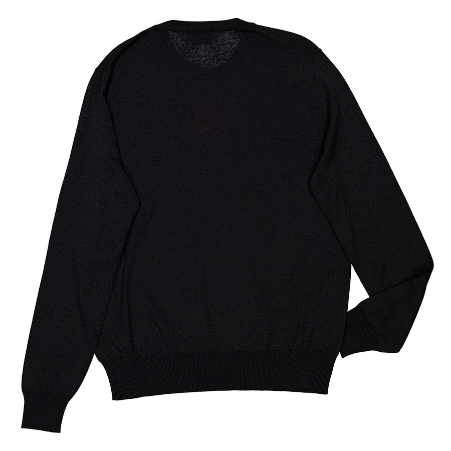 Alexander Mcqueen Men's Black Inverted Skull-Embroidered Sweater - 7