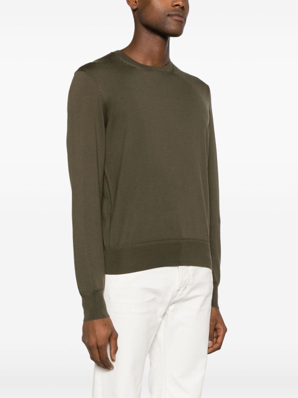 crew-neck cotton jumper - 3
