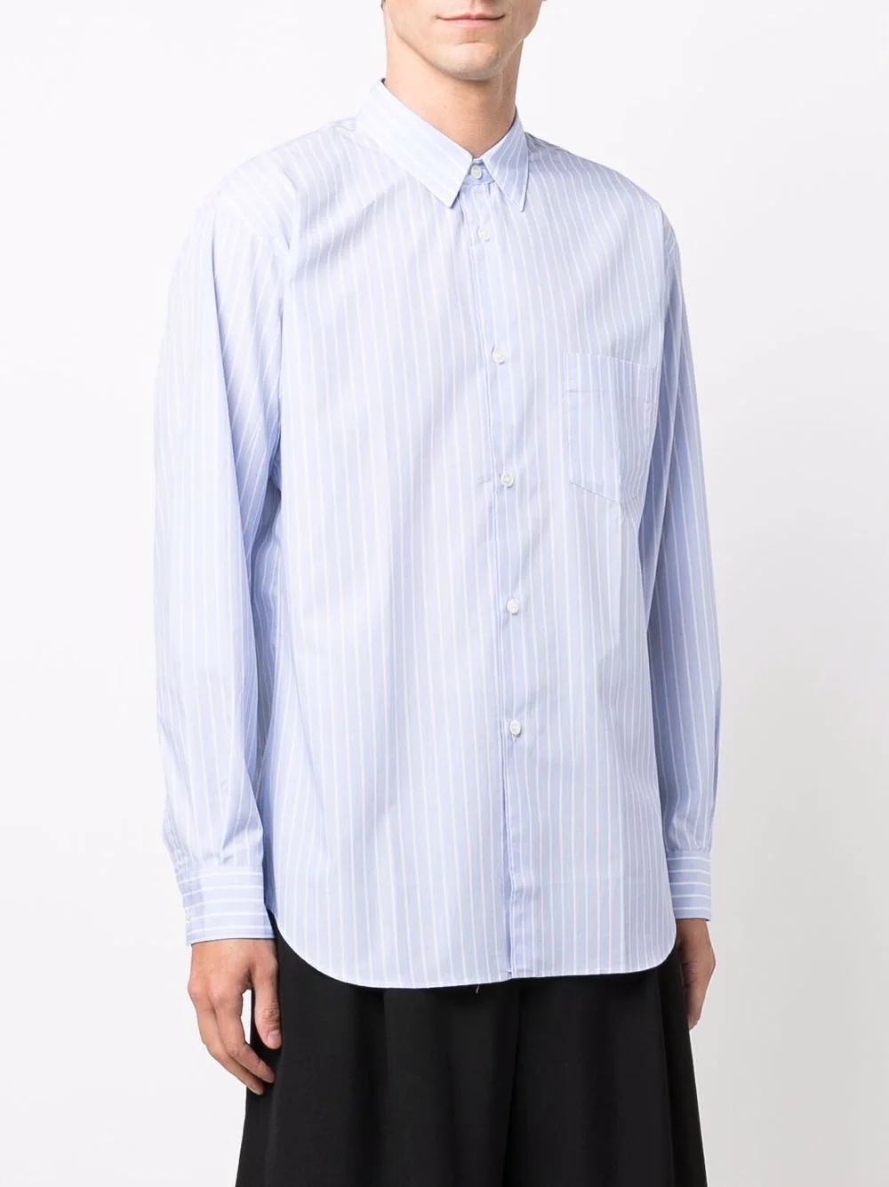 striped poplin shirt - 3