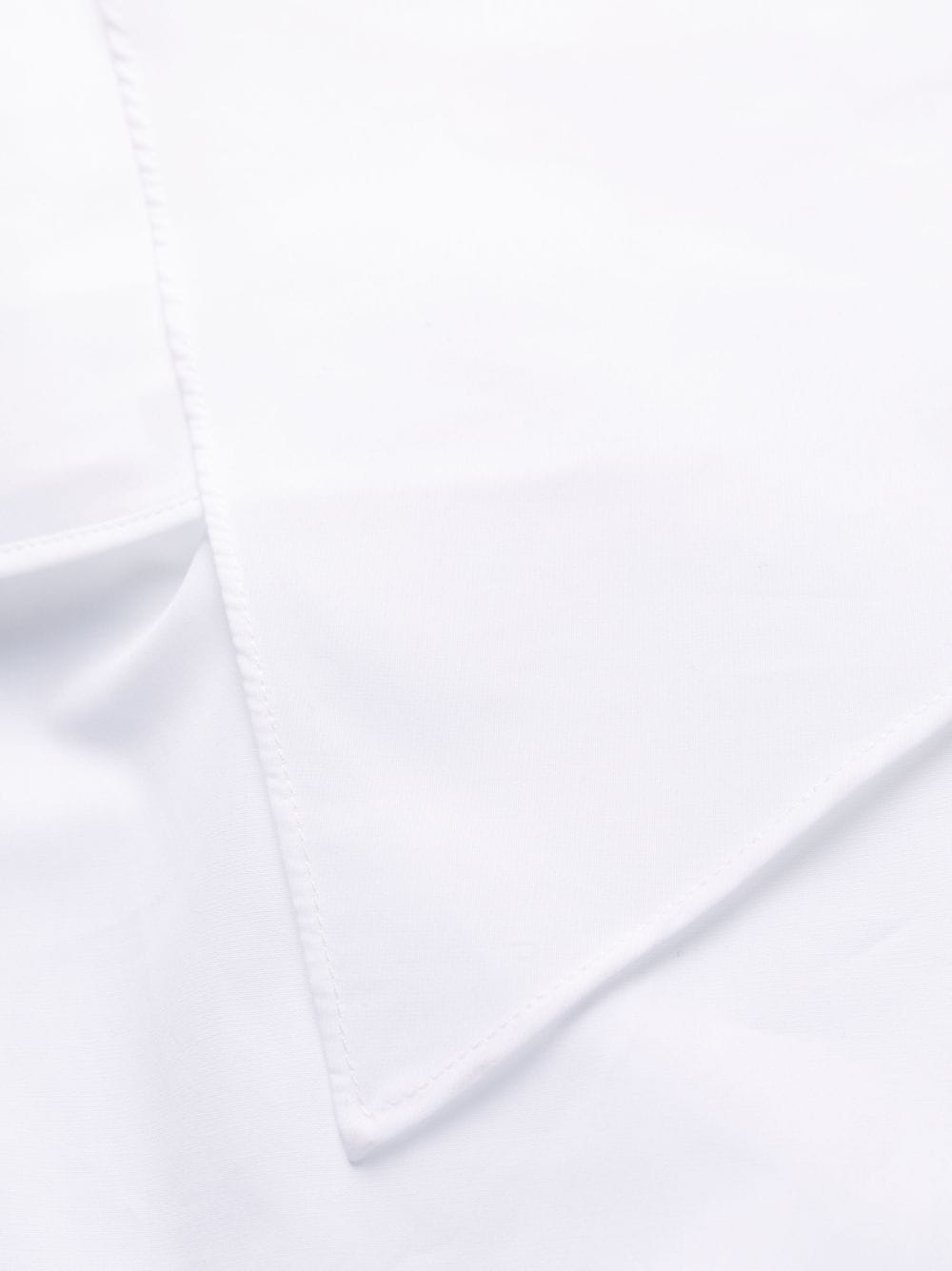 draped asymmetric cotton-poplin shirt dress - 5