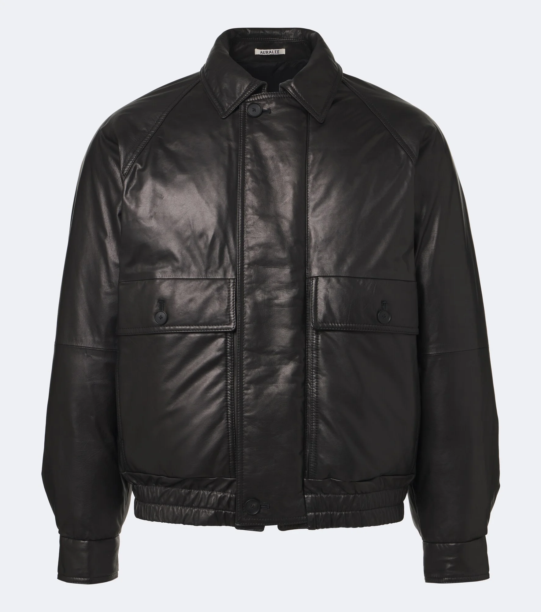Leather down jacket - 1