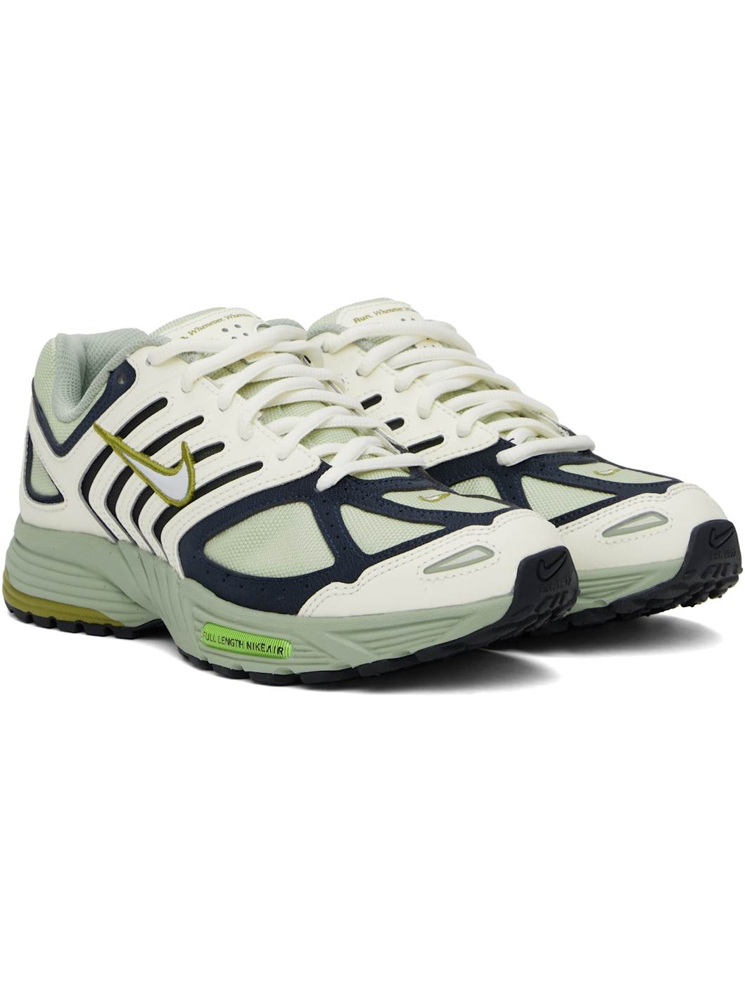 White & Green Air Pegasus 2005 Sneakers - 4