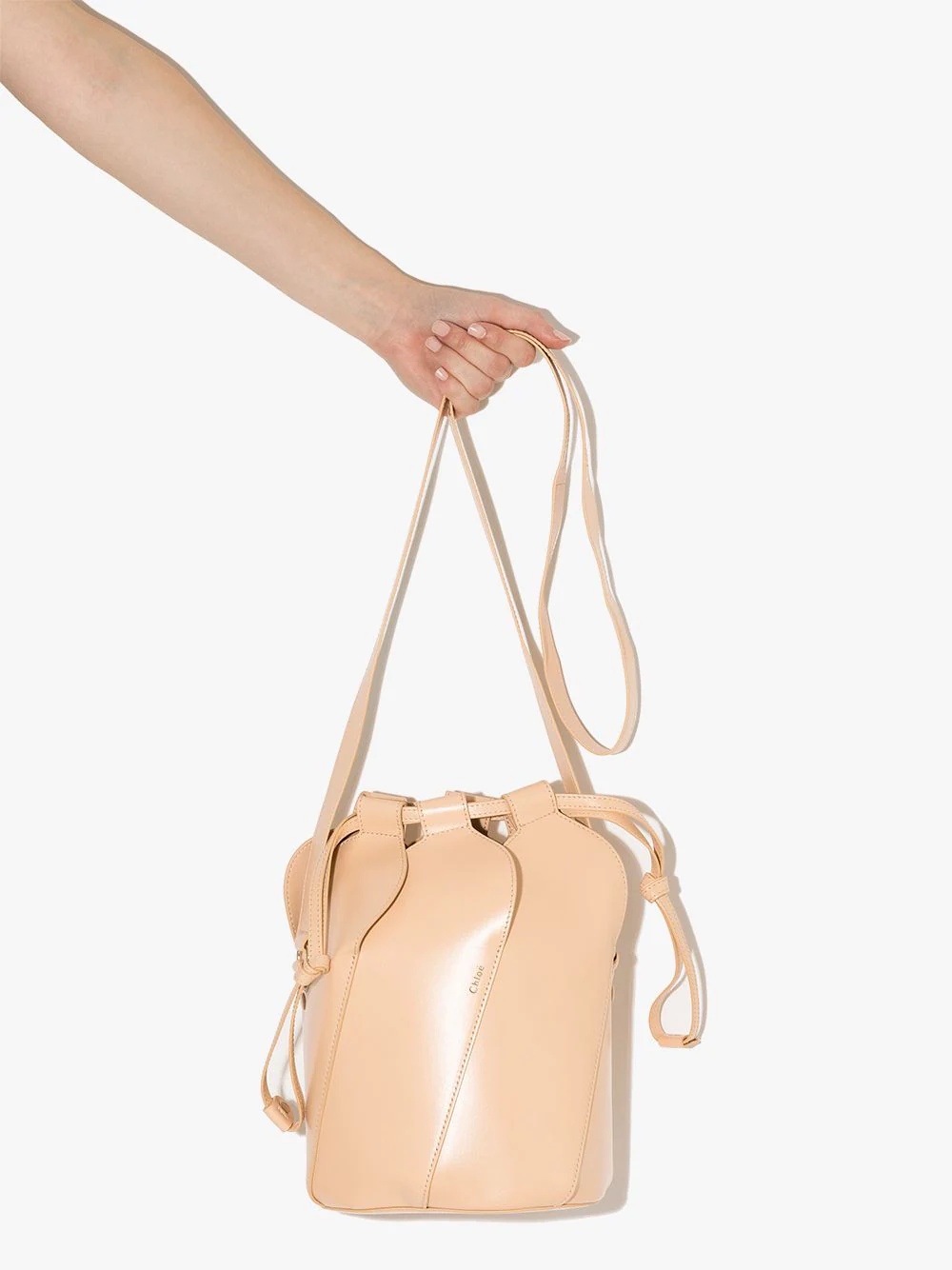 Tulip leather bucket bag - 4