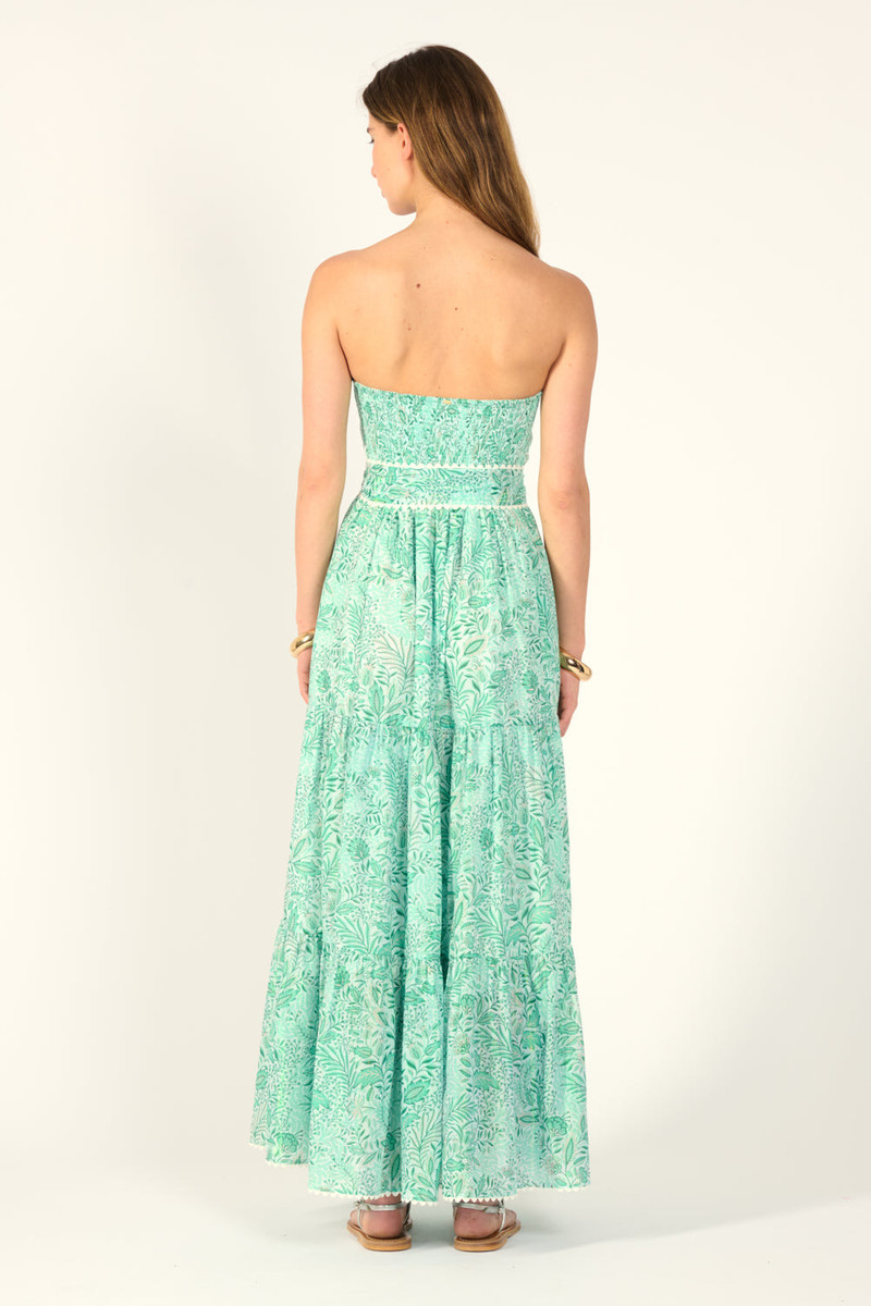 Long Dress Thelma - Green Palmarosa 4