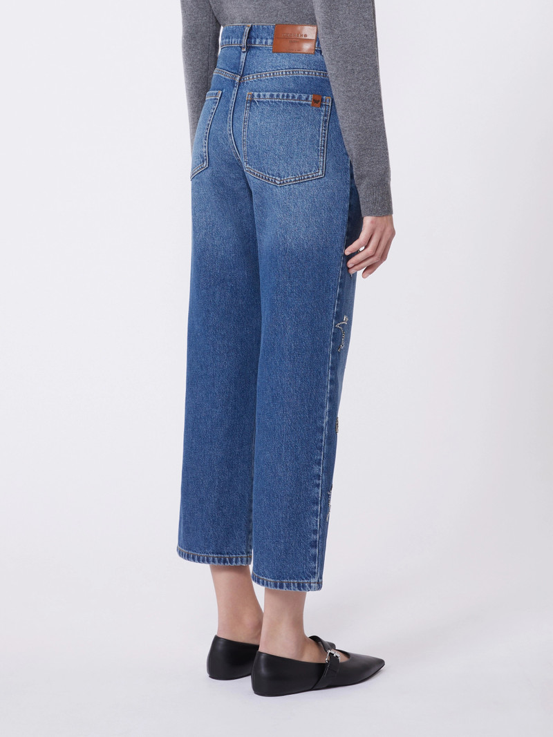 MANETTA Embroidered denim jeans - NAVY 4