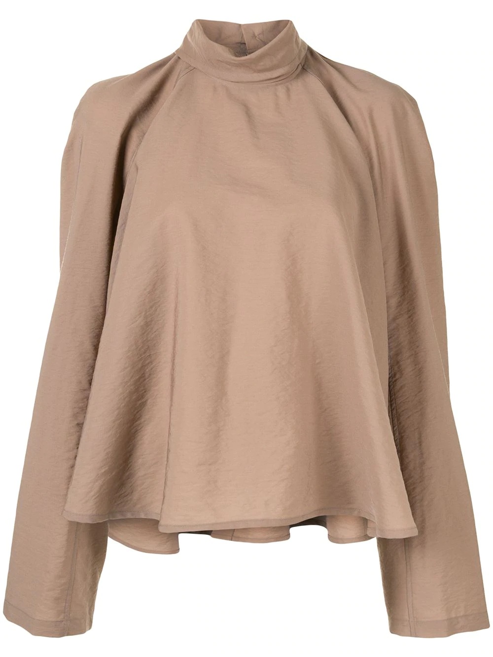 roll neck flared blouse - 1